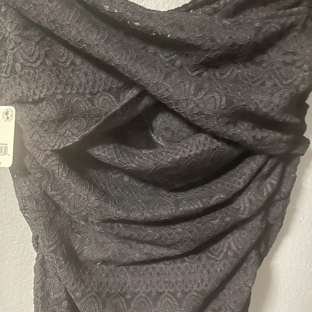 NWT Free People Hold Me Closer Lace Top - Black. Size Small